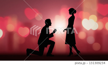 男性が女性にプロポーズする 131309234