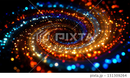 渦巻く多色の光が作る幻想的模様 渦巻く多色の光が作る幻想的模様 131309264