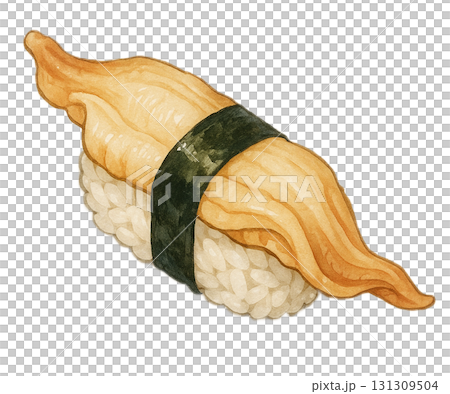 みる貝の握り寿司(1貫)のイラスト みる貝の握り寿司(1貫)のイラスト 131309504