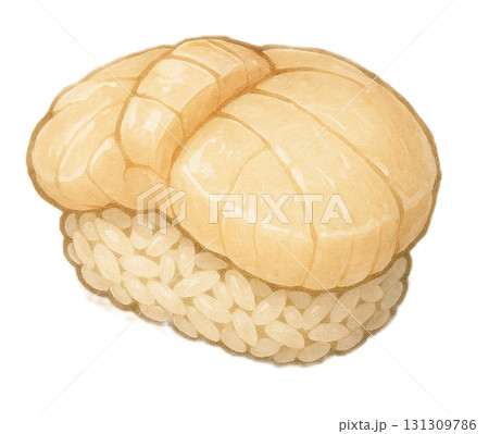 ほたての握り寿司(1貫)のイラスト 131309786