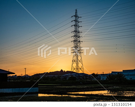 夜明け前の小牧山城遠望 131310154