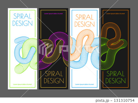 A colorful intertwining spiral. Template of elements for the design of covers, banners, posters, interior and creative ideas 131310754