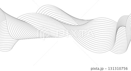 A pattern of smooth wavy lines. A template for creating a creative design. Vector illustration A pattern of smooth wavy lines. A template for creating a creative design. Vector illustration 131310756