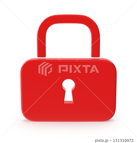 Red padlock icon representing security and protection Red padlock icon representing security and protection 131310972