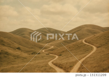 Two Roads in a Mountain Valley Two Roads in a Mountain Valley 131311209