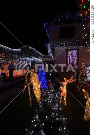 USカリフォルニアSan Carlos豪華クリスマスライトデコレーション 131312326