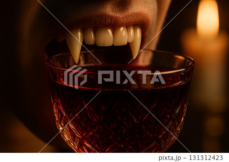 Candlelit carved pumpkin with sinister face glowing brightly in a close-up spooky Halloween shot. 131312423