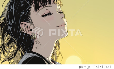 うっとりしている女性：大好きな音楽を聞いている女性