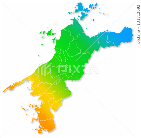 愛媛県と市町村地図 131312692