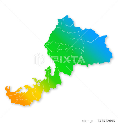 福井県と市町村地図 131312693