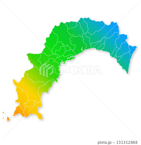 高知県と市町村地図 131312868