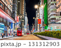 香港　夜のネイザンロード　※一部ソフトフォーカス 131312903