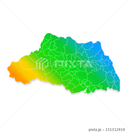 埼玉県と市町村地図 131312919
