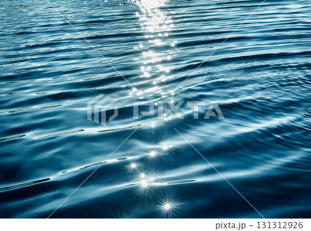 Sparkling Light Reflections on Water Surface 131312926