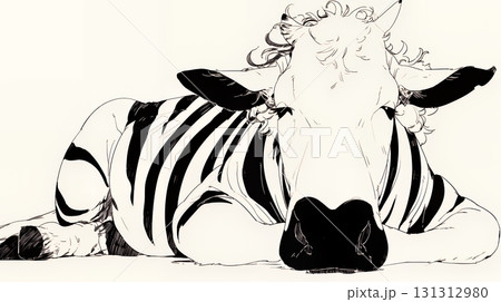 シマウシ(ゼブラ模様の牛):イグ・ノーベル賞の受賞を記念して シマウシ(ゼブラ模様の牛):イグ・ノーベル賞の受賞を記念して 131312980