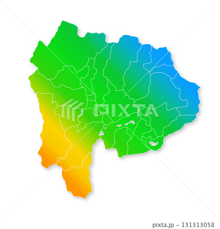 山梨県と市町村地図 山梨県と市町村地図 131313058