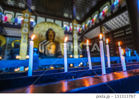 大師山清大寺の越前大仏と蝋燭 福井県 131313767