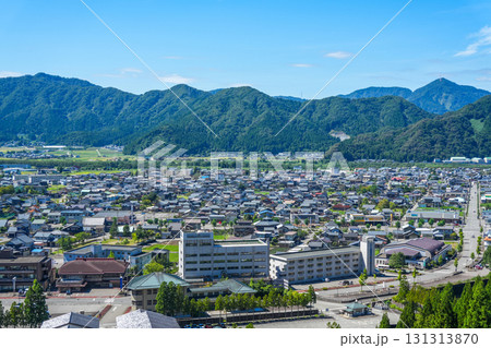 五重塔から見た福井勝山市の町並み 五重塔から見た福井勝山市の町並み 131313870