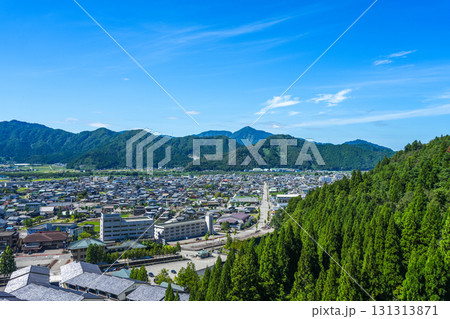 五重塔から見た福井勝山市の町並み 131313871