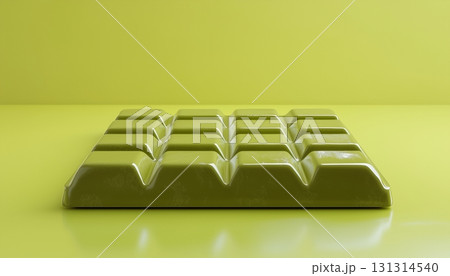 Matcha chocolate bar sweet green cube snack for relaxation food 131314540