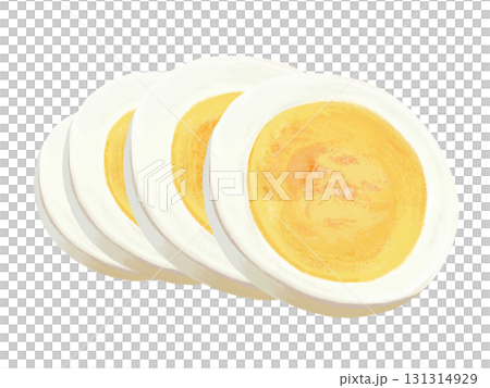 Sliced hard-boiled eggs 131314929
