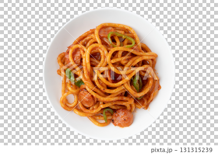 Delicious Neapolitan spaghetti on a transparent background (png) 131315239