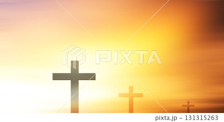 Cross Christian God Religion on Sunset Background, Jesus Church Worship Pray Catholic Grace Christ, Symbols Christ Love Holy Spiritual Hope Peach Victory Spirit Mditation Catholicism Crucifix Trush. 131315263