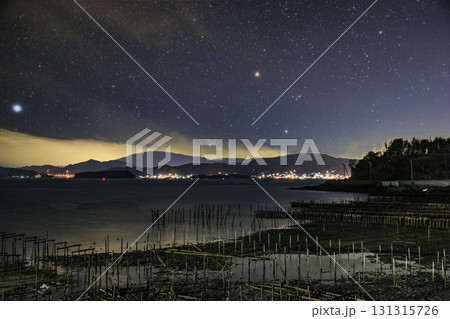 冬の星景色 沈むオリオン座 冬の星景色 沈むオリオン座 131315726