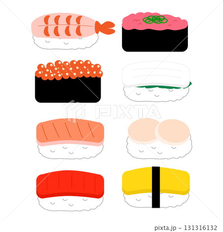 いろいろなお寿司のイラスト 131316132