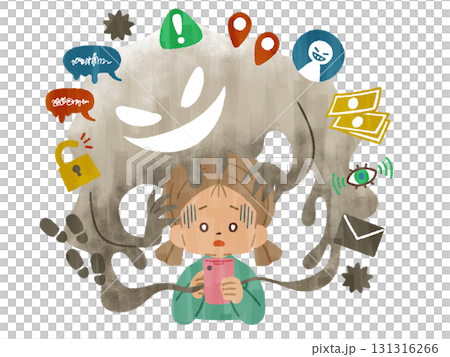 スマホトラブルに巻き込まれる女の子-ガッシュ スマホトラブルに巻き込まれる女の子-ガッシュ 131316266