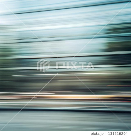 The image shows an abstract art piece with lines in shades of teal, gray, and 131316294