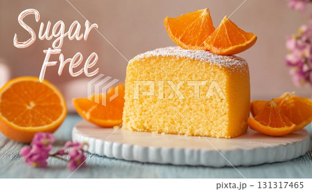 Orange fruit sponge cake delicious citrus cake bread with sugar free Orange fruit sponge cake delicious citrus cake bread with sugar free 131317465