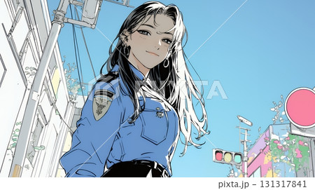 女性の警備員 131317841