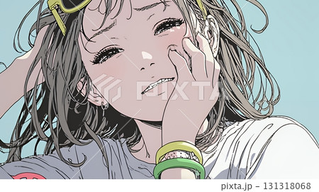 歯痛で頬を押さえている女性