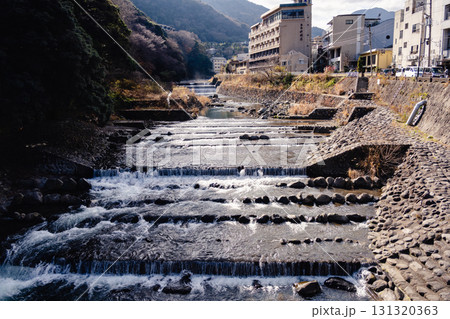 神奈川県箱根湯本 早川 冬 神奈川県箱根湯本 早川 冬 131320363