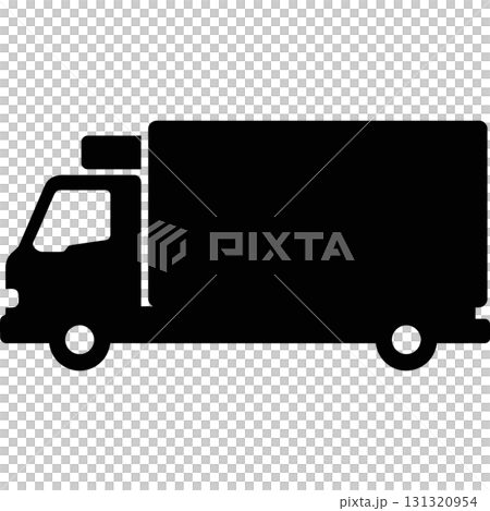 truck icon vector black color for transportation vehicle truck icon vector black color for transportation vehicle 131320954