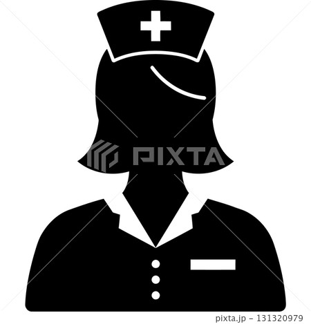 medical people with stethoscopes flat icon with long shadow 131320979