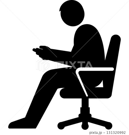 man sitting on chair man sitting on chair 131320992
