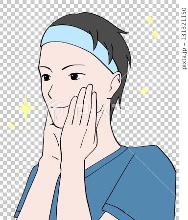 一位男士護理皮膚的插圖 131321150