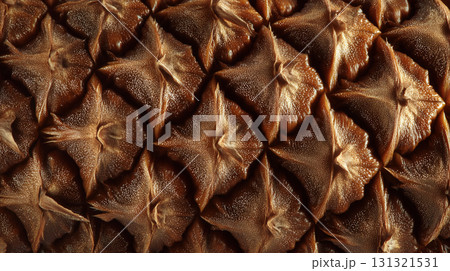 パイナップル表皮のテクスチャ・マクロ 131321531