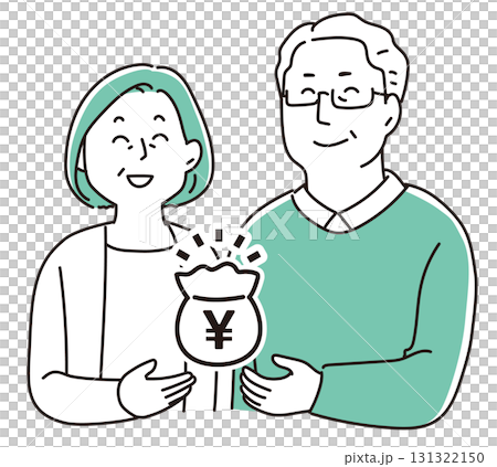 有資產的老年夫婦_單色 有資產的老年夫婦_單色 131322150