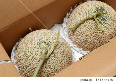 ダンボール箱に入ったメロン 131322310