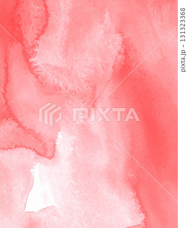 暖かく鮮やかなコーラルピンクが滲む水彩テクスチャ背景 暖かく鮮やかなコーラルピンクが滲む水彩テクスチャ背景 131323368