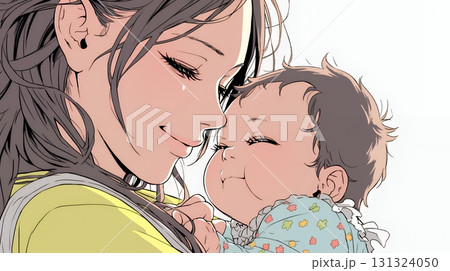 赤ん坊と母親 131324050