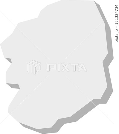 シンプルな栃木の地図(白) シンプルな栃木の地図(白) 131324734