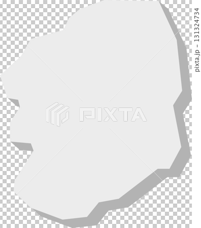 シンプルな栃木の地図(白) シンプルな栃木の地図(白) 131324734