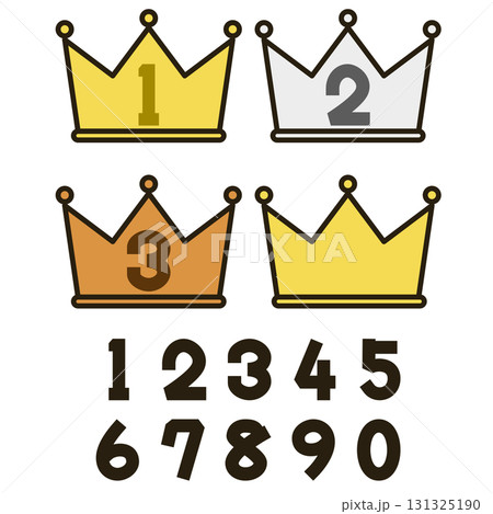 順位がかかれた王冠のイラスト 131325190