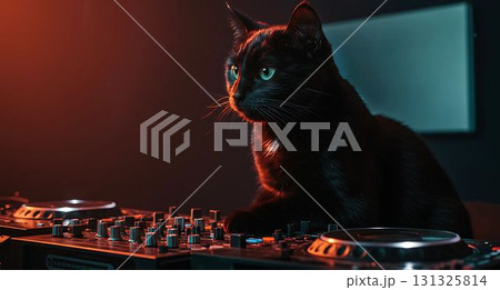 猫のDJのイラスト素材 [131325814] - PIXTA