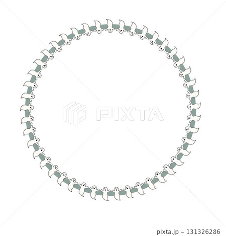 ハロウィンのゴーストの飾り枠イラスト ハロウィンのゴーストの飾り枠イラスト 131326286