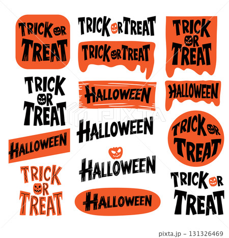 The Ttrick or treat for Halloween or holiday concept. 131326469